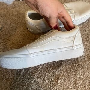 Vans White Platform Sneakers